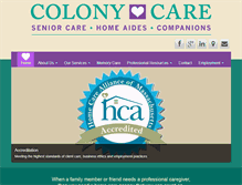 Tablet Screenshot of colonycareathome.com